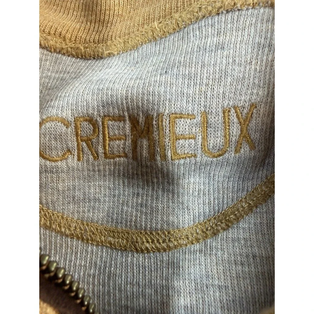 CREMIEUX Mens Tan Quarter Zip Pullover Long Sleeve Casual Size XL Great Cond.